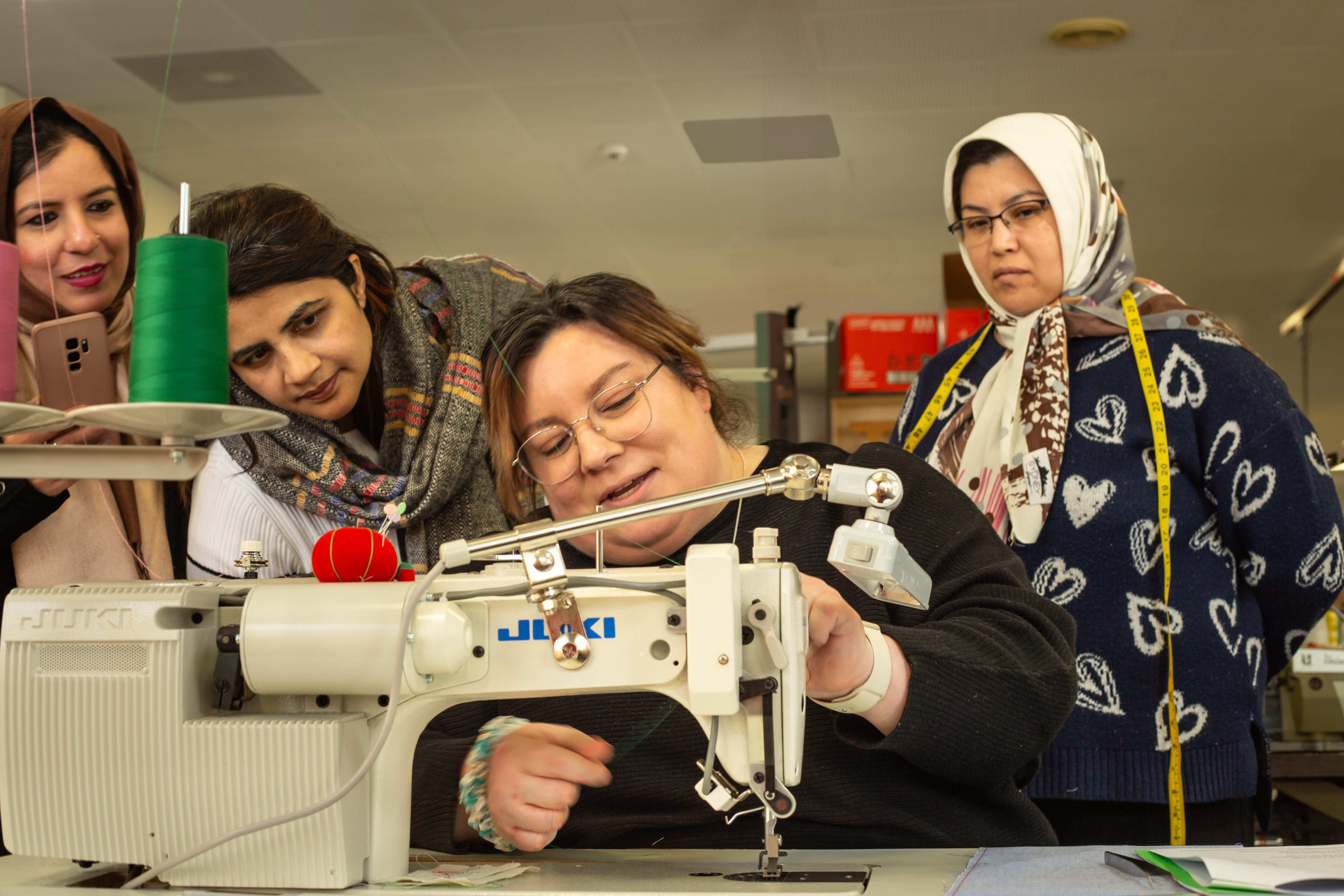 Be Hers sewing and textiles learners