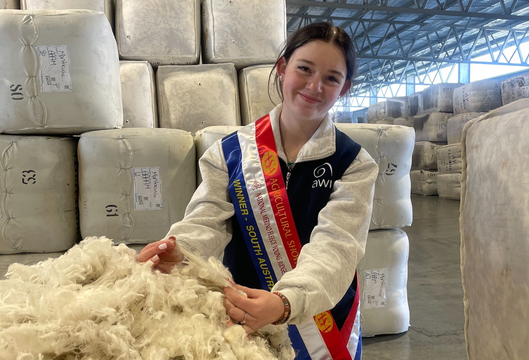 Olivia Baker wool classer